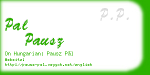 pal pausz business card